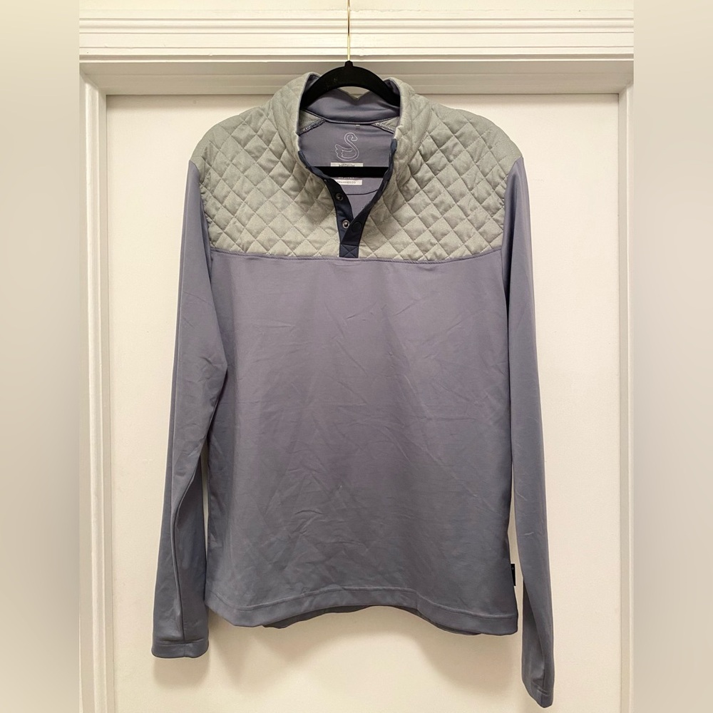 SWANNIES 1/4 Snap Pullover men’s Size medium grey golf performance